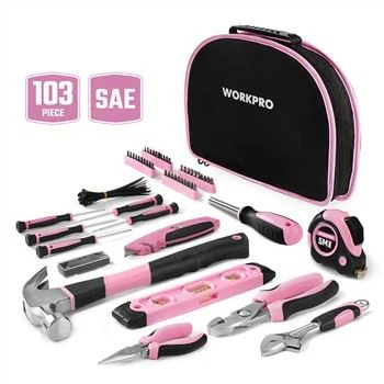 Conjunto de ferramentas rosa para mulheres