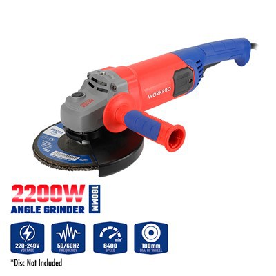 RETIFICADORA ANGULAR PROFISSIONAL 180MM 2200W