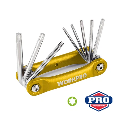 CONJUNTO DE CHAVES TORX DOBRÁVEIS DE 8 PEÇAS