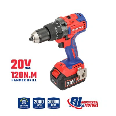 Broca de impacto sem pincel de 20V do WorkPro